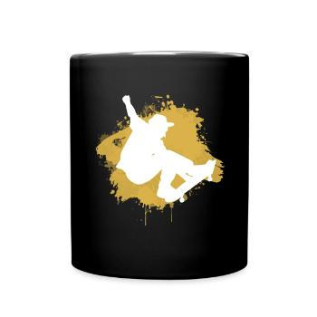 Skate Skater Skateboard Skaten Graffiti - Tasse einfarbig - Schwarz - Vorne