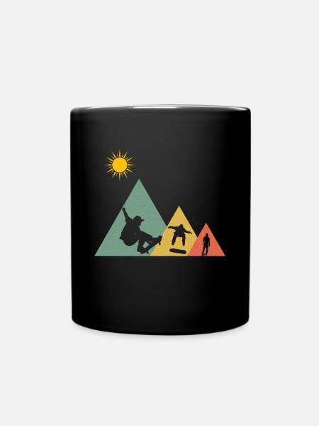 Skate skater skateboard skating montagne soleil - Mug uni - noir