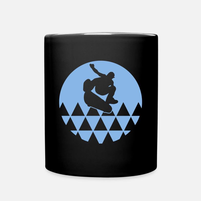 Skate Skater Skateboard Patinage Bleu - Mug uni - noir