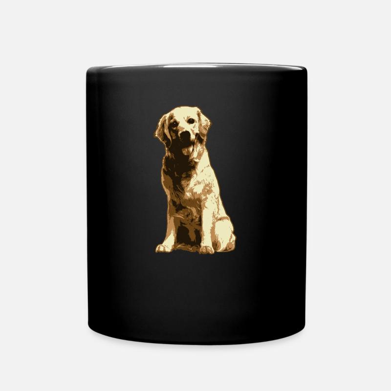 Golden Retriever dog lover - Full Colour Mug - black