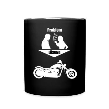 Problème Loesung Moto Chopper - Mug uni - noir - Devant