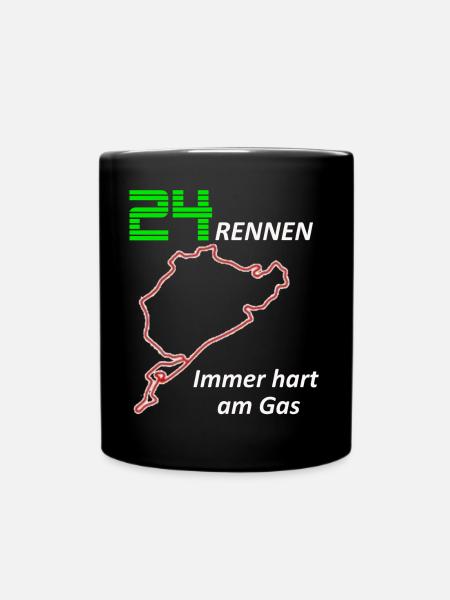 24 Stunden Rennen- Shirts für Frauen, Männer, Kids - Tasse einfarbig - Schwarz