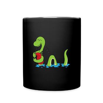 Ecosse Loch Ness Nessie cornemuse écossaise - Mug uni - noir - Devant