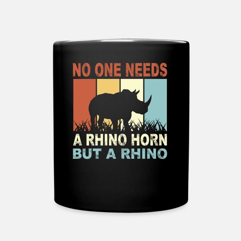 Rhino Tierpfleger - Tasse einfarbig - Schwarz