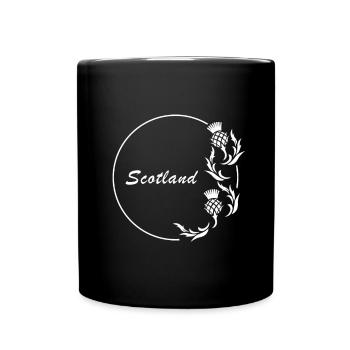 Schottland Distel Nationalblume Kreis Scotland - Tasse einfarbig - Schwarz - Vorne