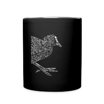Cadeau d'oiseau de poulet d'oiseau d'eau de foulque de caille - Mug uni - noir - Devant