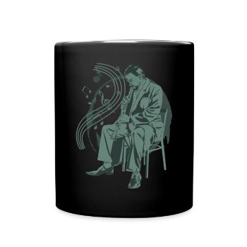 Klarinette Musiker Instrument Geschenk - Tasse einfarbig - Schwarz - Vorne