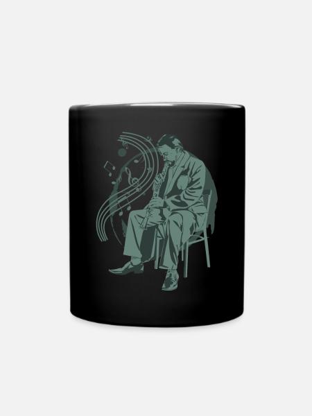 Klarinette Musiker Instrument Geschenk - Tasse einfarbig - Schwarz
