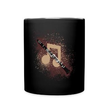 Klarinette - Tasse einfarbig - Schwarz - Vorne