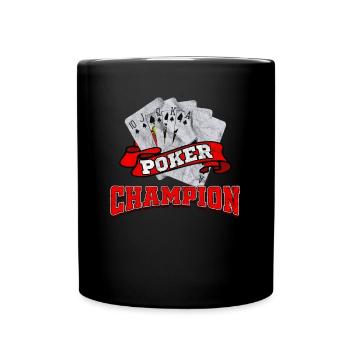 CHAMPION DE Poker - Mug uni - noir - Devant