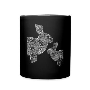 Mignon lapin élevage amateur - Mug uni - noir - Devant