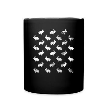 Petits lapins cadeaux de béliers - Mug uni - noir - Devant