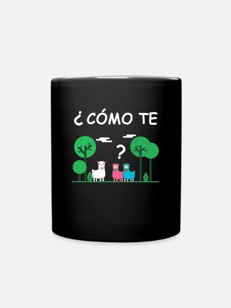 Como te lamas | Professeur d'espagnol | lamas - Mug uni - noir