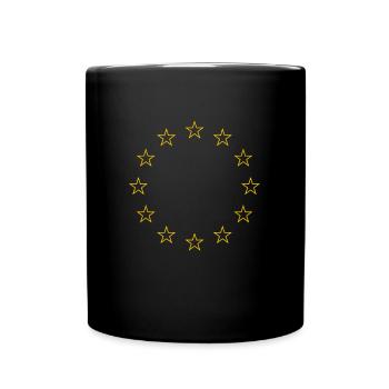 EU star Europe European flag European Union - Full Colour Mug - black - Front
