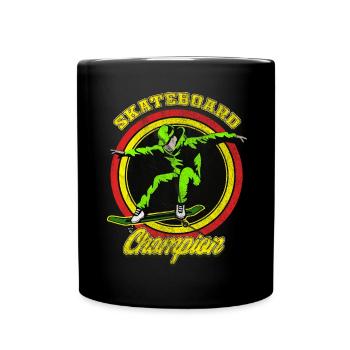 CHAMPION OF SKATEBOARD - Full Colour Mug - black - Front