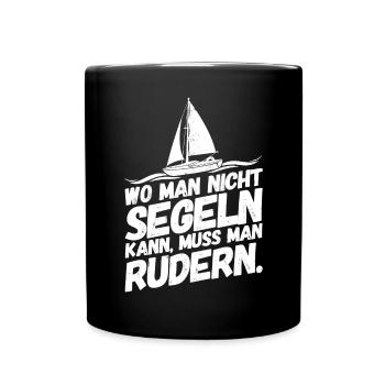 Segeln Segelboot Segelsport Segler Rudern - Tasse einfarbig - Schwarz - Vorne