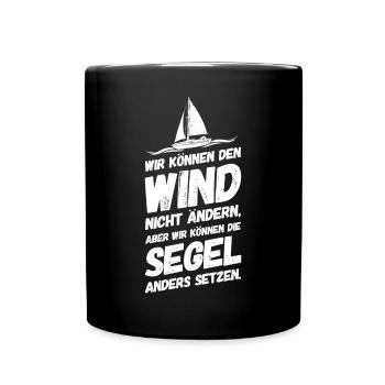Segeln Segelboot Segelsport Segler Wind - Tasse einfarbig - Schwarz - Vorne