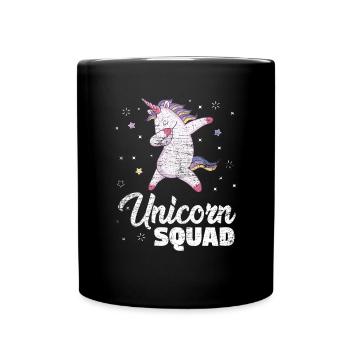 Dabbing Unicorn - Full Colour Mug - black - Front