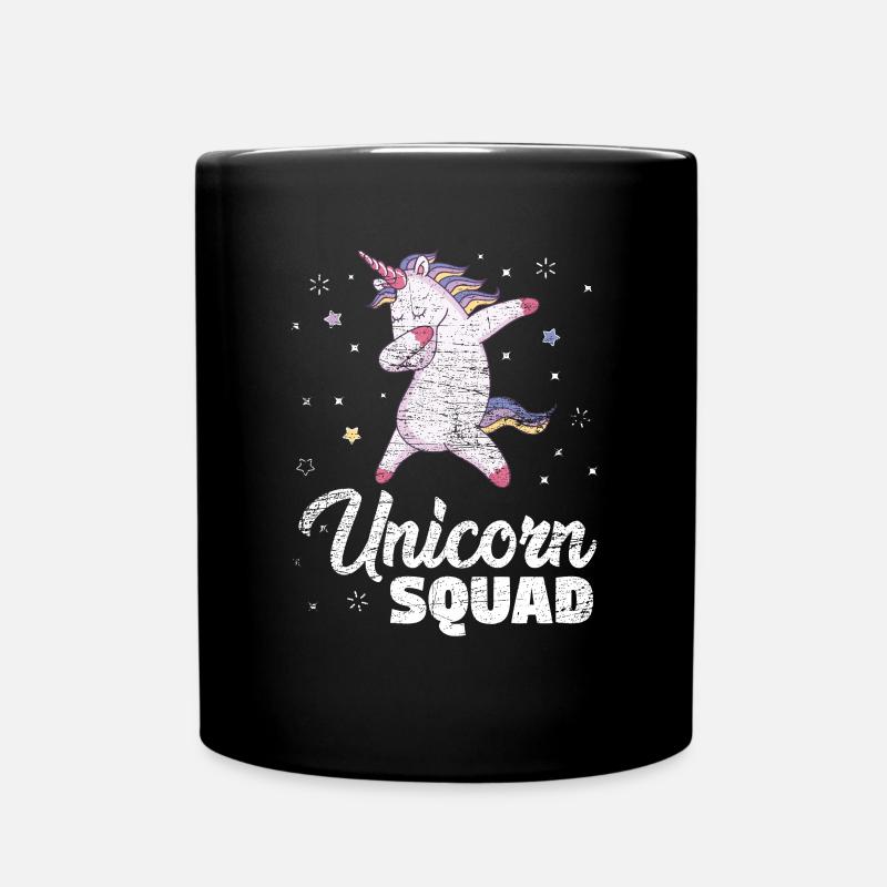 Dabbing Einhorn - Tasse einfarbig - Schwarz