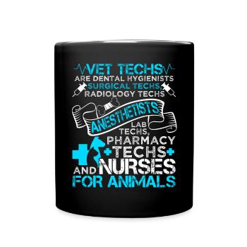 Vet Tech Veterinary Technician Job Title - Tasse einfarbig - Schwarz - Vorne
