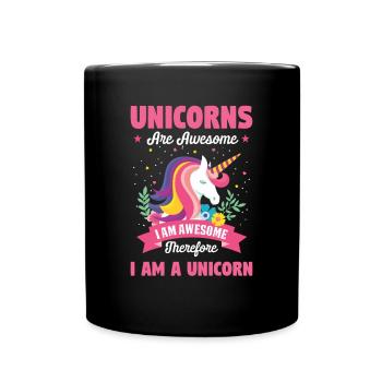 La licorne de la licorne - Mug uni - noir - Devant