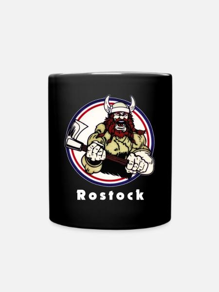 Rostocker Wikinger - Tasse einfarbig - Schwarz