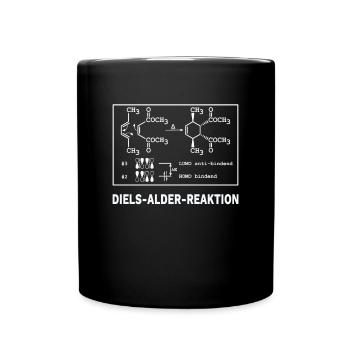 Chemie Diels Alder Reaktion - Nerd Lustig Geschenk - Tasse einfarbig - Schwarz - Vorne