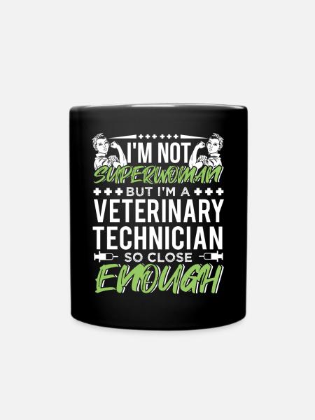 Vet Tech Veterinary Technician Job Title - Tasse einfarbig - Schwarz