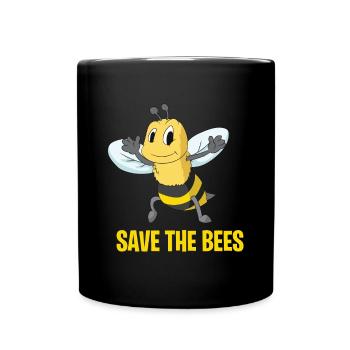 Sauvez les abeilles, abeille sympathique - Mug uni - noir - Devant