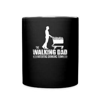 walking dad drinking team gift - Full Colour Mug - black - Front