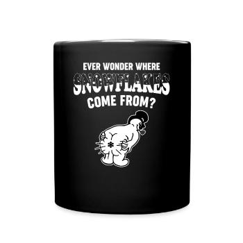Weihnachten Schneemann Humor Geschenk - Tasse einfarbig - Schwarz - Vorne