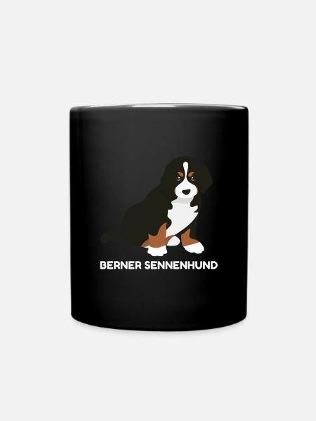 Bernese Mountain Dog puppy - Full Colour Mug - black