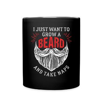 I Just Want To Grow A Beard Funny Gift - Mug uni - noir - Devant