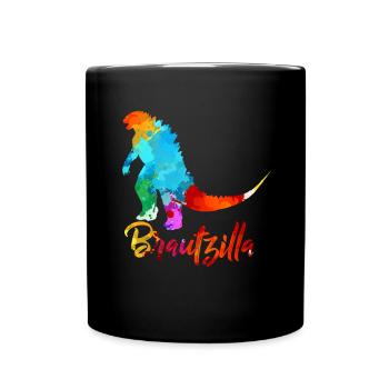 Brautzilla Design Braut Bräutigam Hochzeit JGA - Tasse einfarbig - Schwarz - Vorne