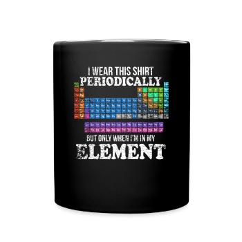 Funny chemistry chemist element - Full Colour Mug - black - Front