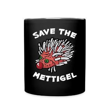 SAVE THE METTIGEL Mett Onion Meat Eater - Full Colour Mug - black - Front