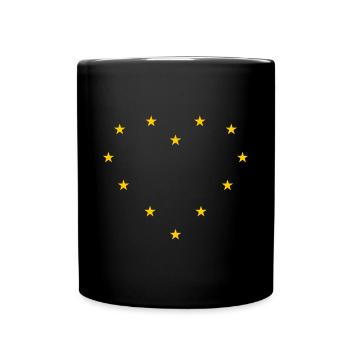 Europe Union européenne Coeur de l'UE - Mug uni - noir - Devant