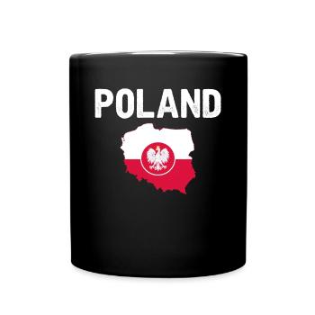 Polen - Tasse einfarbig - Schwarz - Vorne