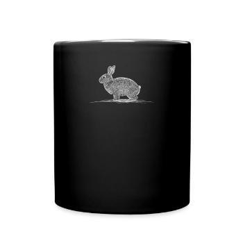 Rabbit Rabbit - Full Colour Mug - black - Front