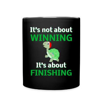 Course jogging coureur marathon - Mug uni - noir - Devant