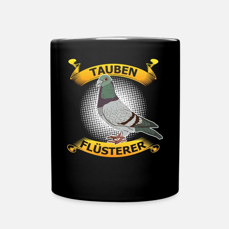 Taube Taubenzüchter Brieftauben lustiges Geschenk - Tasse einfarbig - Schwarz