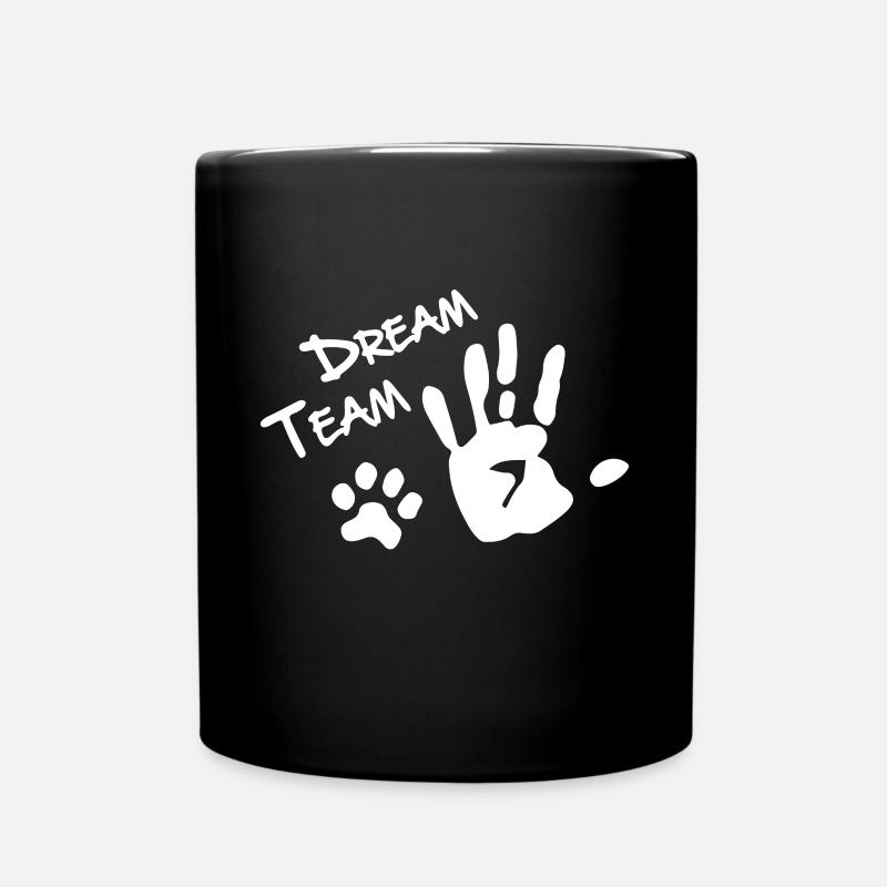 Dog Dream Team Pfote - Tasse einfarbig - Schwarz