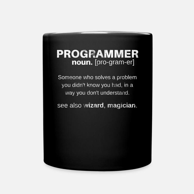 Lustiges Geschenk Programmierer Computer Erklärung - Tasse einfarbig - Schwarz