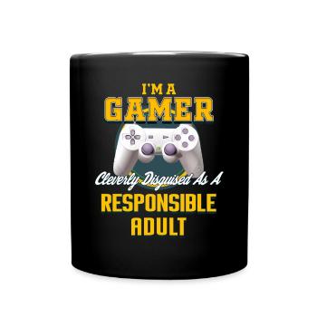I am Gamer - Tasse einfarbig - Schwarz - Vorne