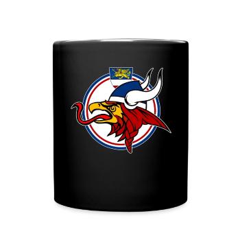 Wikinger-Greif Rostock - Tasse einfarbig - Schwarz - Vorne