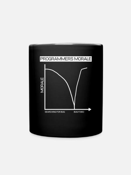 Funny gift programmer computer diagram - Full Colour Mug - black