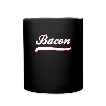 Bacon Schinken Speck - Tasse einfarbig - Schwarz - Vorne
