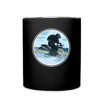 Snowmobile gift snow mobile - Full Colour Mug - black - Front