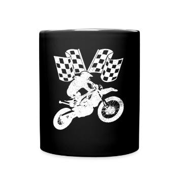 Cadeau de motocross - Mug uni - noir - Devant