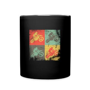 Cadeau de motocross - Mug uni - noir - Devant